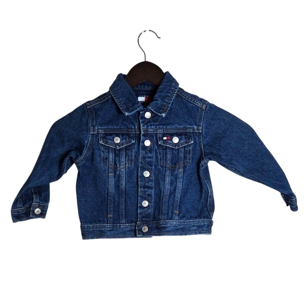Tommy Hilfiger Unisex Toddler Kid's Classic Blue Denim Trucker Jean Jacket 2T